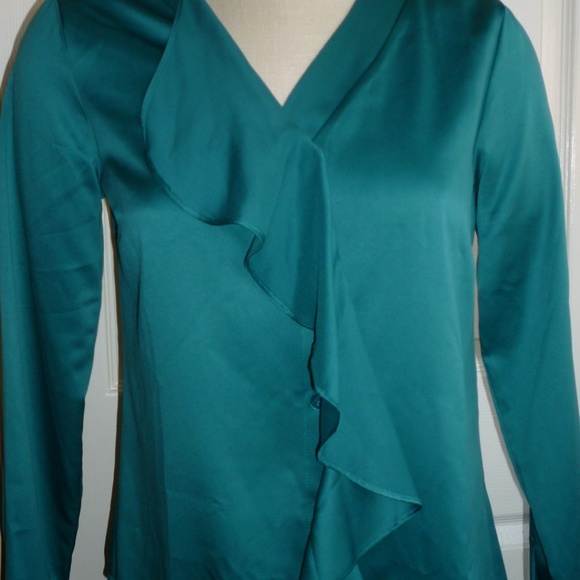 Coldwater Creek - Ruffle Front Blouse - Picture 2 of 8